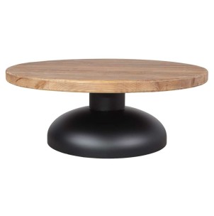 Mesa de Centro ABAKAN, Madera Reciclada / Metal Negro. Vackart 2