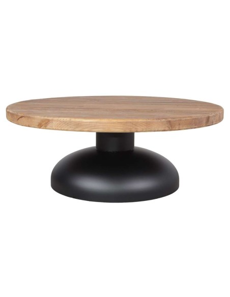 Mesa de Centro ABAKAN, Madera Reciclada / Metal Negro. Vackart