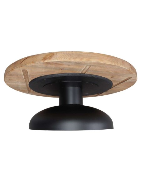 Mesa de Centro ABAKAN, Madera Reciclada / Metal Negro. Vackart
