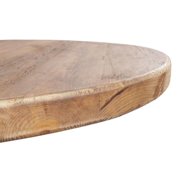 Mesa de Centro ABAKAN, Madera Reciclada / Metal Negro. Vackart