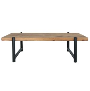 Mesa de Centro RIMINI, Madera Reciclada / Metal Negro. Vackart 2