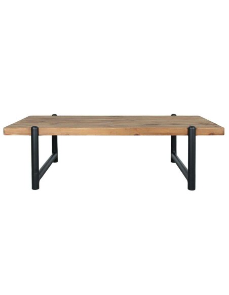 Mesa de Centro RIMINI, Madera Reciclada / Metal Negro. Vackart