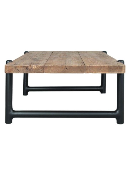 Mesa de Centro RIMINI, Madera Reciclada / Metal Negro. Vackart