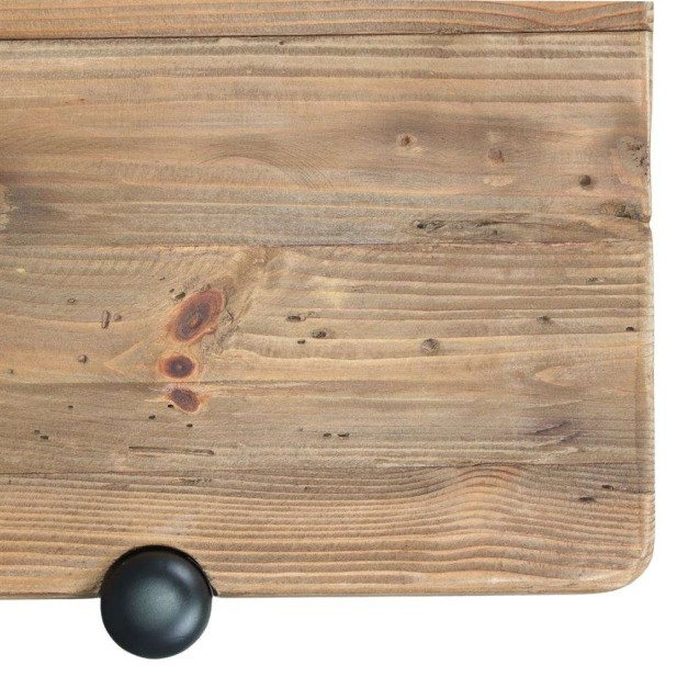 Mesa de Centro RIMINI, Madera Reciclada / Metal Negro. Vackart