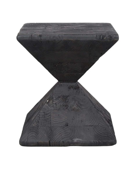 Soporte para Plantas DANITY, Madera Reciclada Negra. Vackart