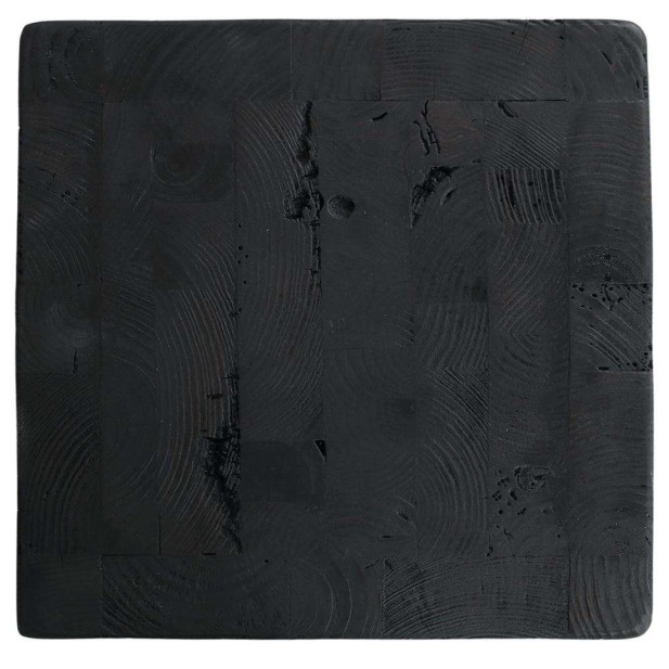 Taburete Bajo SURAT, Madera Reciclada Negra. Vackart Taburete Bajo SURAT, Madera Reciclada Negra. Vackart