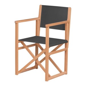 Silla Plegable MALLORQUÍN, Madera Natural / Textil Negro. Las más exclusivas y modernas sillas de diseño nórdico en Vackart, tu tienda diseño online.