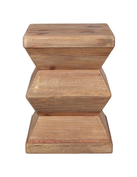 Taburete bajo ADALIS, Madera Reciclada Natural. Vackart