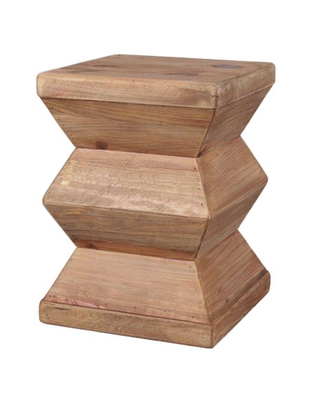 Taburete bajo ADALIS, Madera Reciclada Natural. Vackart