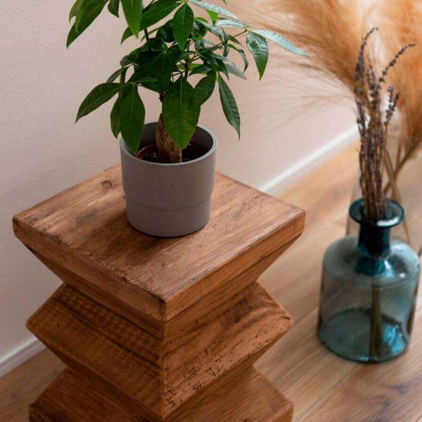 Taburete bajo ADALIS, Madera Reciclada Natural. Vackart Taburete bajo ADALIS, Madera Reciclada Natural. Vackart