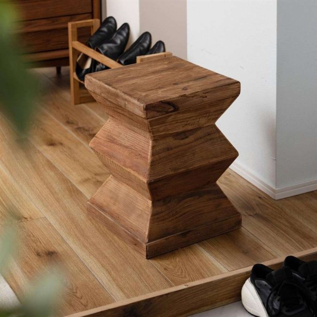 Taburete bajo ADALIS, Madera Reciclada Natural. Vackart Taburete bajo ADALIS, Madera Reciclada Natural. Vackart