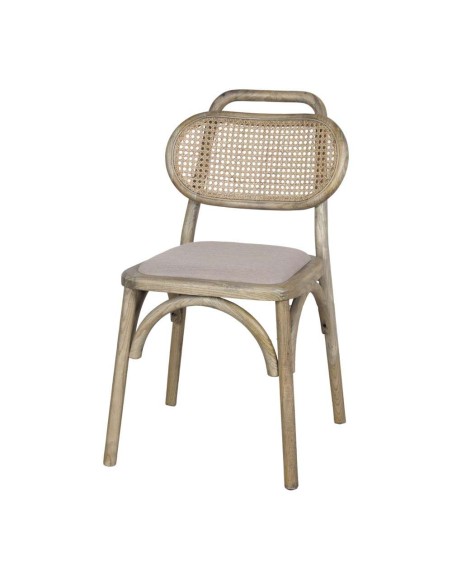 Silla MANAR, Madera / Ratán Natural. Vackart