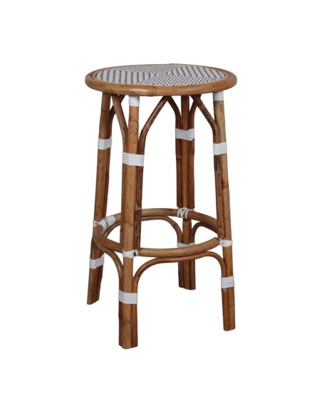 Taburete Alto FIORI 74 cm, Ratán Natural / Sintético . Vackart