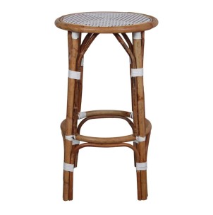 Taburete Alto FIORI 74 cm, Ratán Natural / Sintético . Vackart 2
