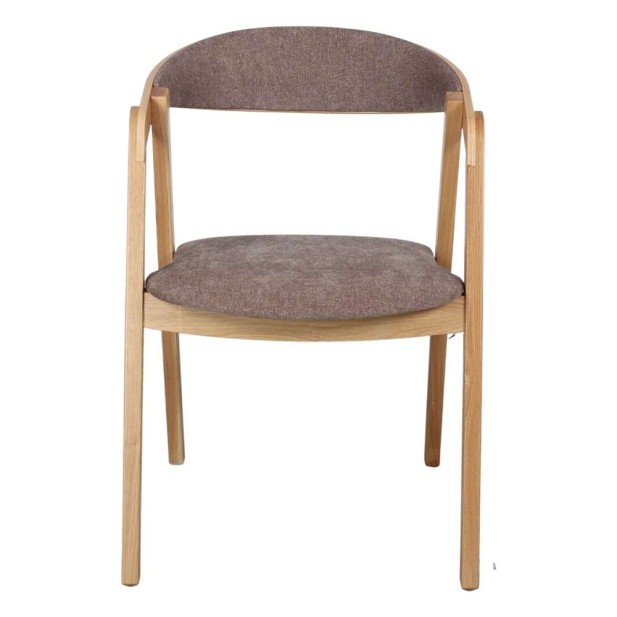 Silla BORMY, Madera Natural / Textil Trufa. Vackart Silla BORMY, Madera Natural / Textil Trufa. Vackart