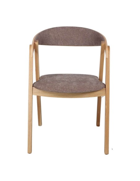 Silla BORMY, Madera Natural / Textil Trufa. Vackart