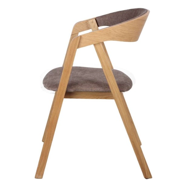 Silla BORMY, Madera Natural / Textil Trufa. Vackart Silla BORMY, Madera Natural / Textil Trufa. Vackart