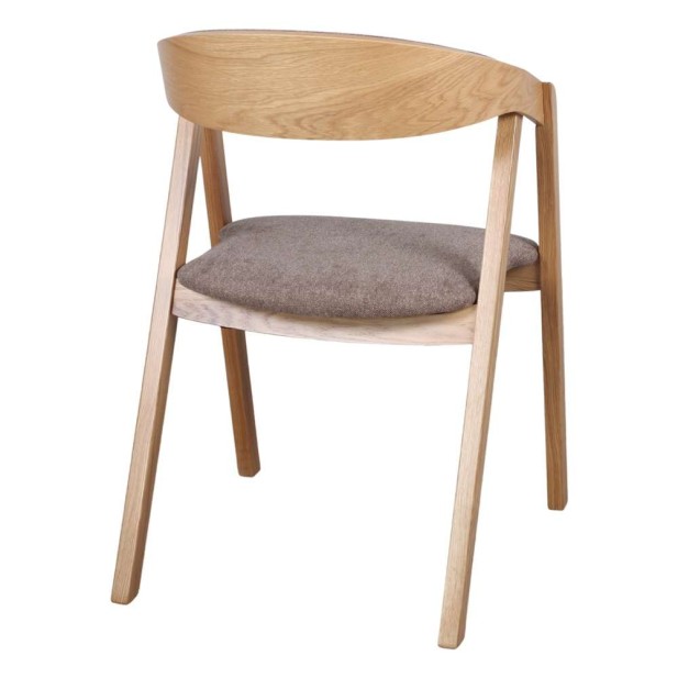 Silla BORMY, Madera Natural / Textil Trufa. Vackart Silla BORMY, Madera Natural / Textil Trufa. Vackart