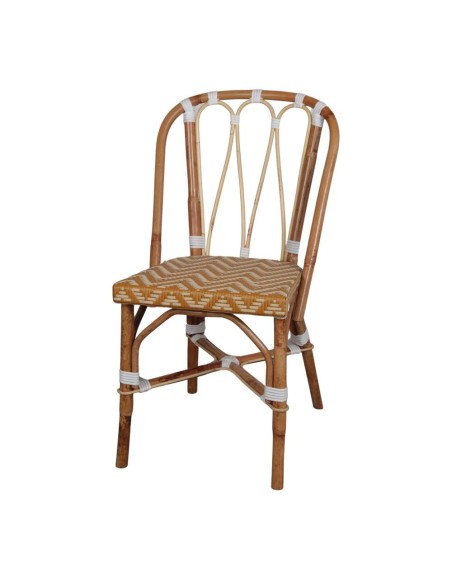 Silla ROSILY, Ratán Natural / Sintético Curry. Vackart