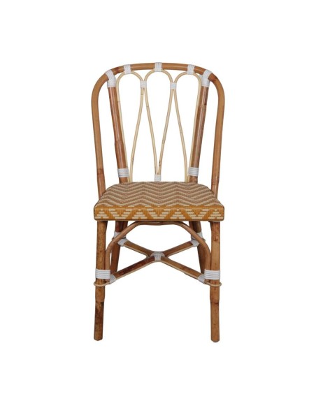 Silla ROSILY, Ratán Natural / Sintético Curry. Vackart