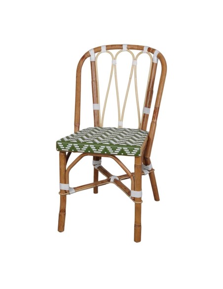 Silla ROSILY, Ratán Natural / Sintético Verde. Vackart