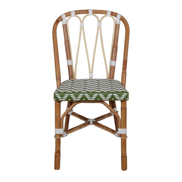 Silla ROSILY, Ratán Natural / Sintético Verde. Vackart Silla ROSILY, Ratán Natural / Sintético Verde. Vackart