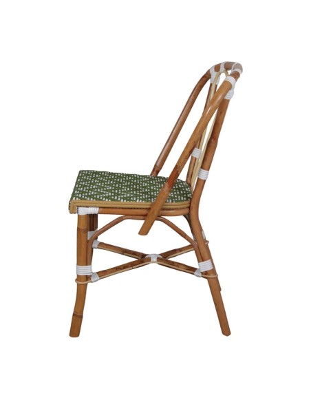 Silla ROSILY, Ratán Natural / Sintético Verde. Vackart