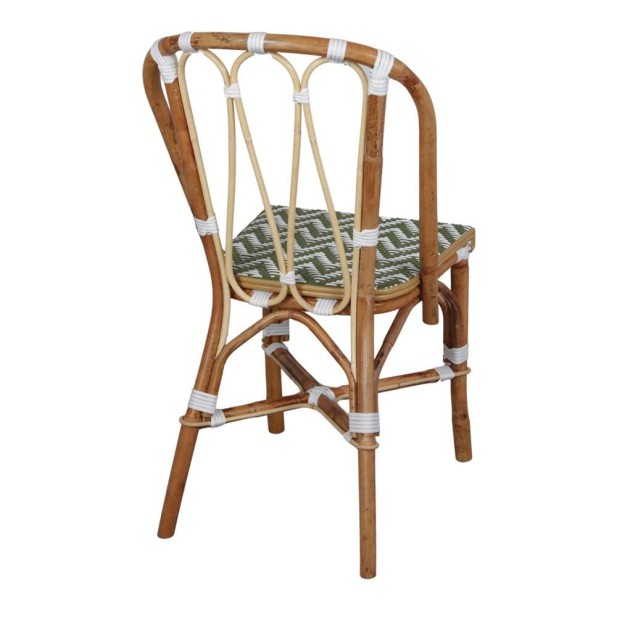 Silla ROSILY, Ratán Natural / Sintético Verde. Vackart Silla ROSILY, Ratán Natural / Sintético Verde. Vackart