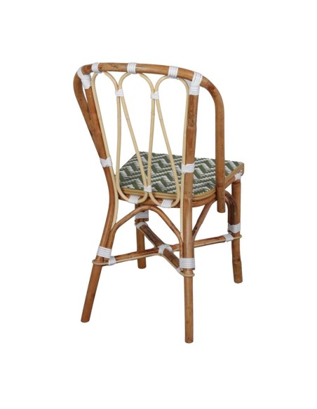 Silla ROSILY, Ratán Natural / Sintético Verde. Vackart