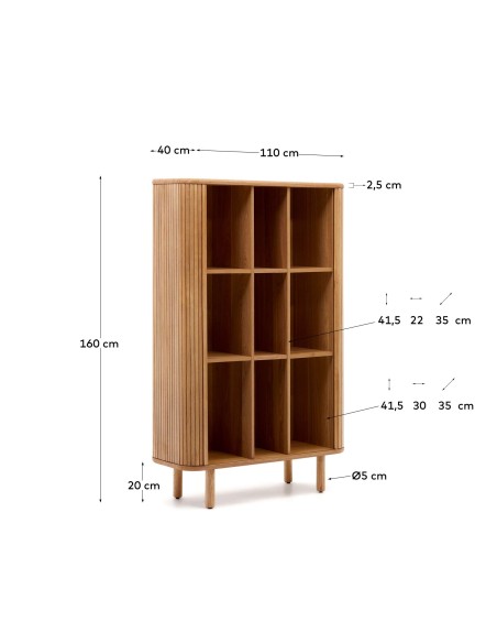 Aparador Mailen 2 puertas fresno 110 x 140 cm Kave Home; M1200002MM50
