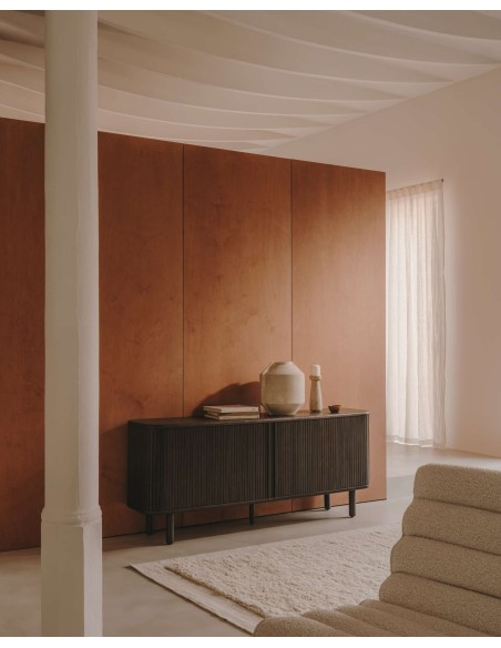 Aparador Mailen 2 puertas fresno oscuro 180x75cm KaveHome M0100011MM51