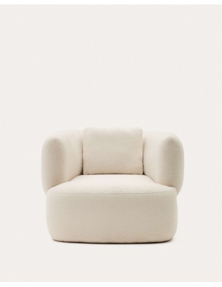 Butaca con cojín Martina de borreguito crudo - Kave Home; S83110HI39
