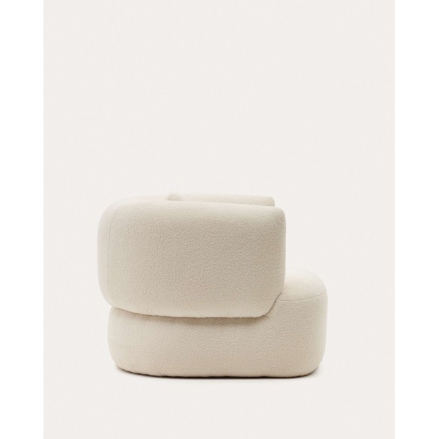 Butaca con cojín Martina de borreguito crudo - Kave Home; S83110HI39