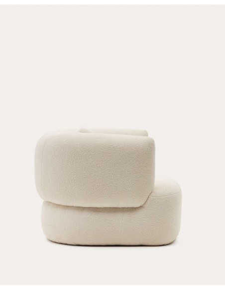 Butaca con cojín Martina de borreguito crudo - Kave Home; S83110HI39