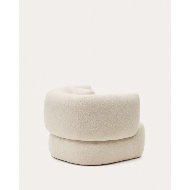 Butaca con cojín Martina de borreguito crudo - Kave Home; S83110HI39