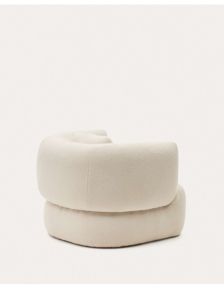 Butaca con cojín Martina de borreguito crudo - Kave Home; S83110HI39