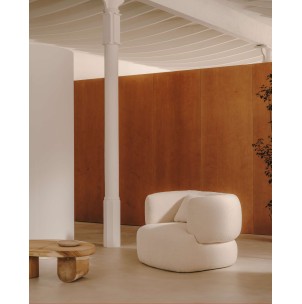 Butaca con cojín Martina de borreguito crudo - Kave Home; S83110HI39 2