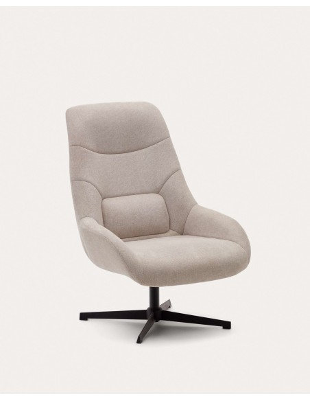 Butaca giratoria Celida, chenilla beige - Kave Home; S0900008BF12
