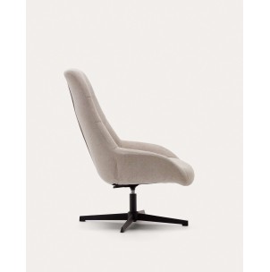 Butaca giratoria Celida, chenilla beige - Kave Home; S0900008BF12 2