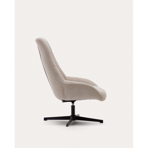 Butaca giratoria Celida, chenilla beige - Kave Home; S0900008BF12