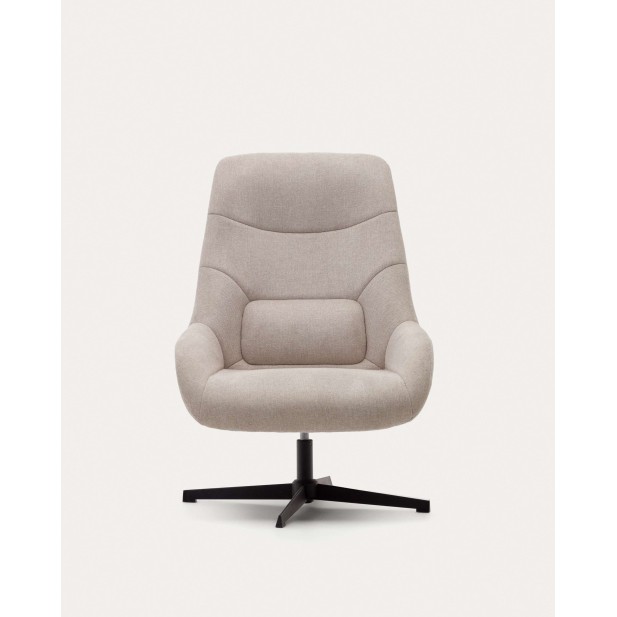 Butaca giratoria Celida, chenilla beige - Kave Home; S0900008BF12