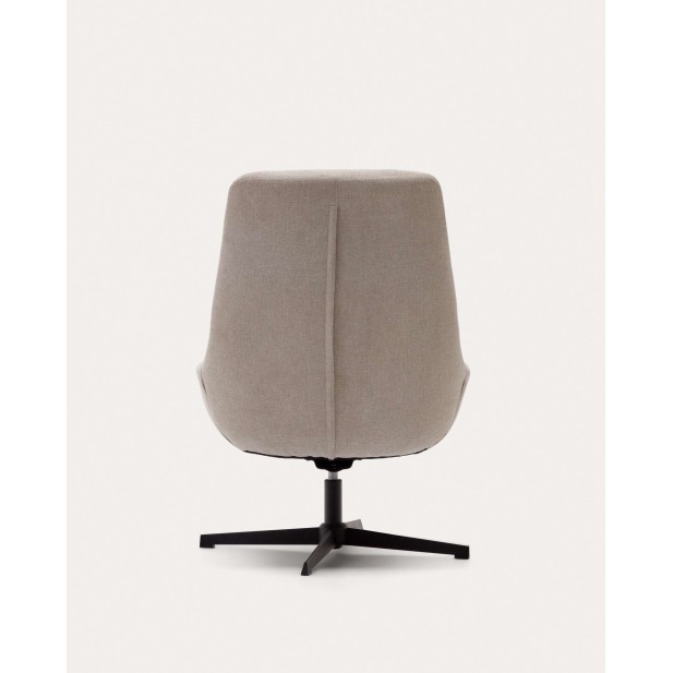 Butaca giratoria Celida, chenilla beige - Kave Home; S0900008BF12