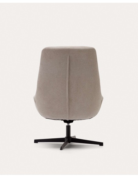 Butaca giratoria Celida, chenilla beige - Kave Home; S0900008BF12