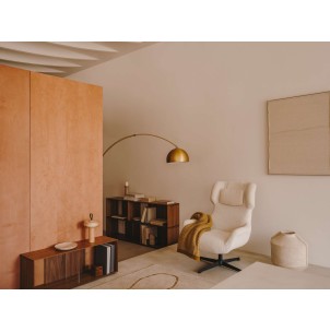 Butaca giratoria Zalina, borreguito blanco - Kave Home; S0900005J33 2