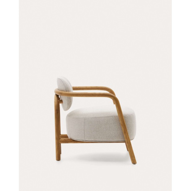 Butaca Melqui beige, roble acabado natural - Kave Home; S0900039JJ12 Butaca Melqui beige, roble acabado natural - Kave Home; S0900039JJ12