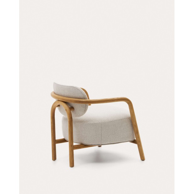 Butaca Melqui beige, roble acabado natural - Kave Home; S0900039JJ12 Butaca Melqui beige, roble acabado natural - Kave Home; S0900039JJ12