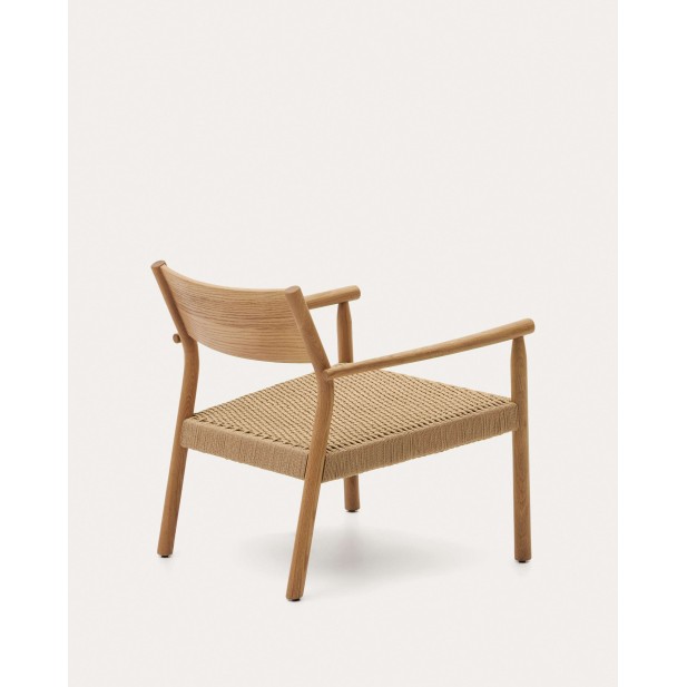 Butaca Yalia, roble natural / cuerda papel - Kave Home; S0900044CP46 Butaca Yalia, roble natural / cuerda papel - Kave Home; S0900044CP46