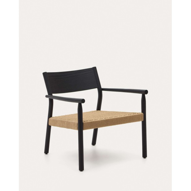 Butaca Yalia, roble negro, cuerda papel FSC - Kave Home; S0900046CP46