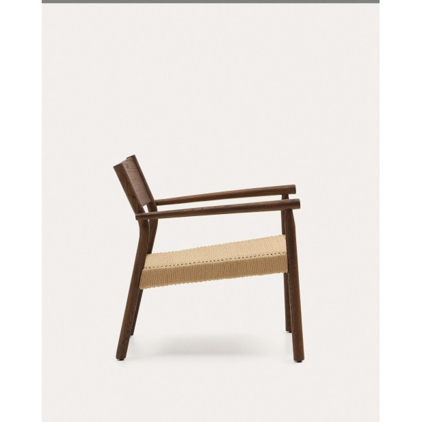 Butaca Yalia, roble nogal / cuerda papel FSC - Kave Home; S0900045CP46 Butaca Yalia, roble nogal / cuerda papel FSC - Kave Home; S0900045CP46