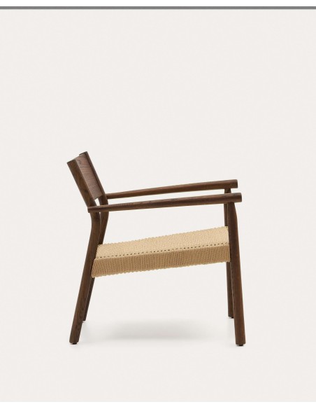 Butaca Yalia, roble nogal / cuerda papel FSC - Kave Home; S0900045CP46